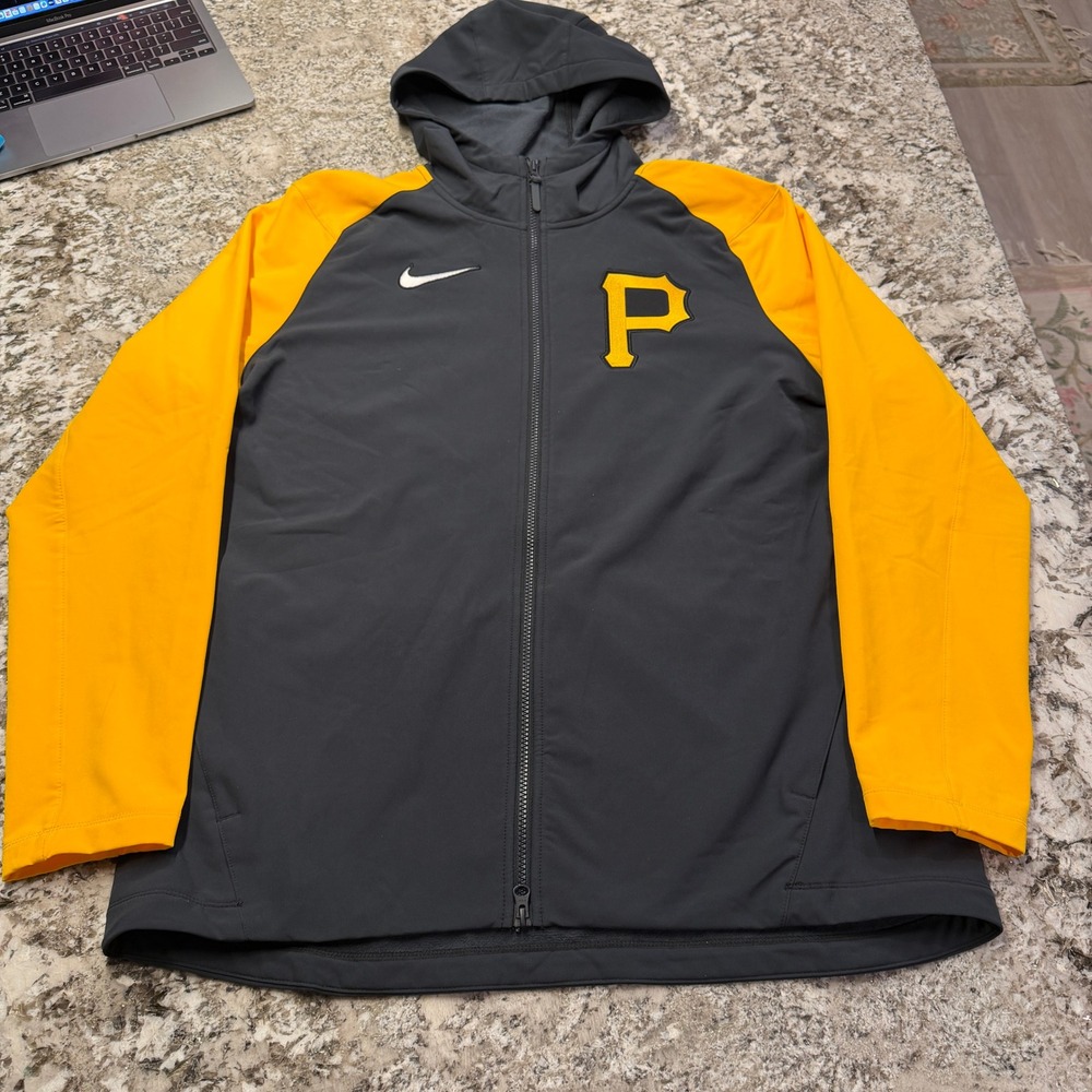 Team Issued Nike Pittsburgh Pirates MLB Therma-FIT Full Zip Jacket size Large